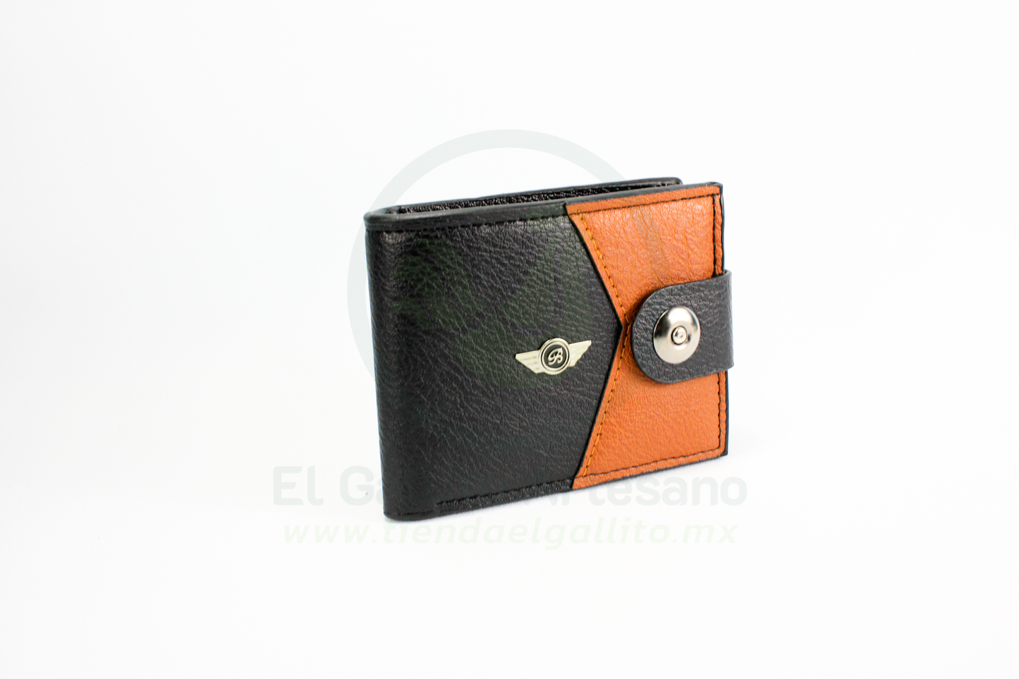 Cartera 24-4 MD 03 | Negro con Marrón Claro