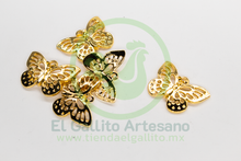 Cargar imagen en el visor de la galería, #620 Chapa de Oro - Dije Mariposa Calada (PIEZA)
