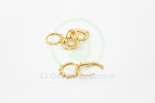 #179 Chapa de Oro - Huggie PAR Premium (5 ARGOLLAS)