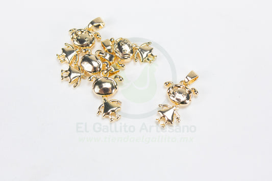 #506 Chapa de Oro - Dije Niña Movible (PIEZA) (NUEVO)