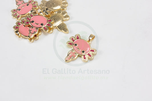#660 Chapa de Oro - Dije Ajolote 20mm (PIEZA) (NUEVO)