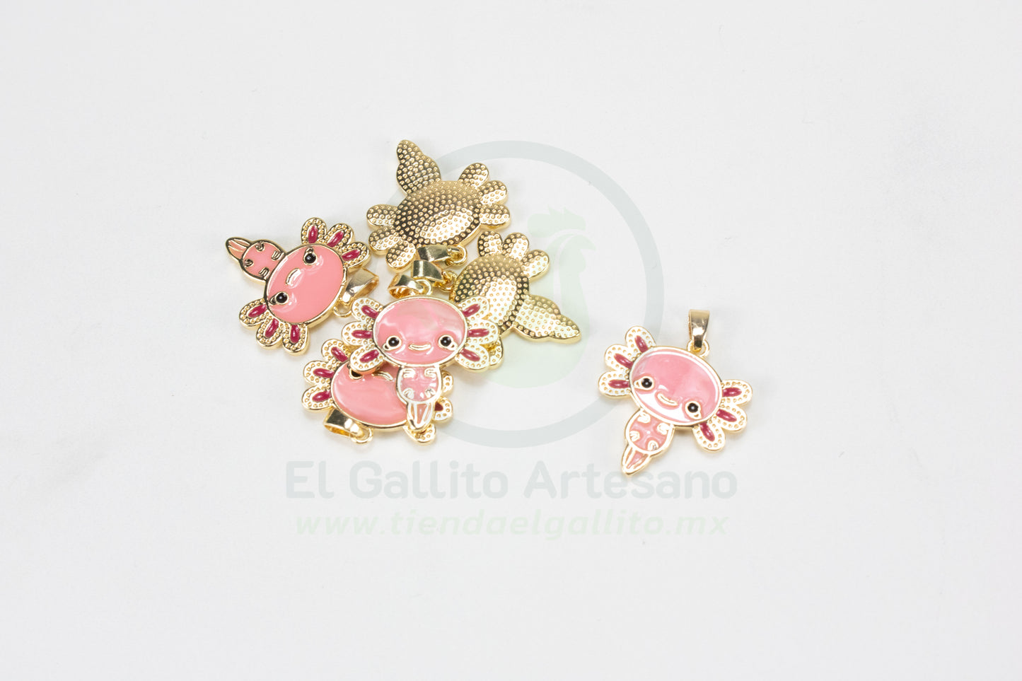 #660 Chapa de Oro - Dije Ajolote 20mm (PIEZA) (NUEVO)