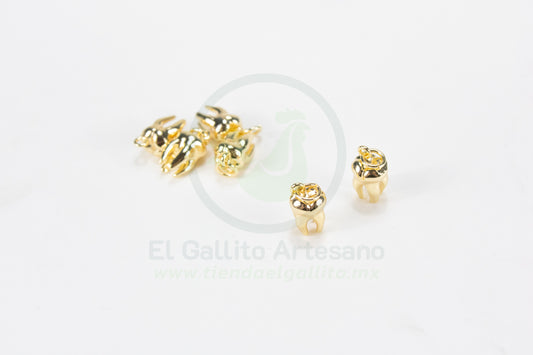#728 Chapa de Oro - Dije Muela 10mm (PIEZA) (NUEVO)