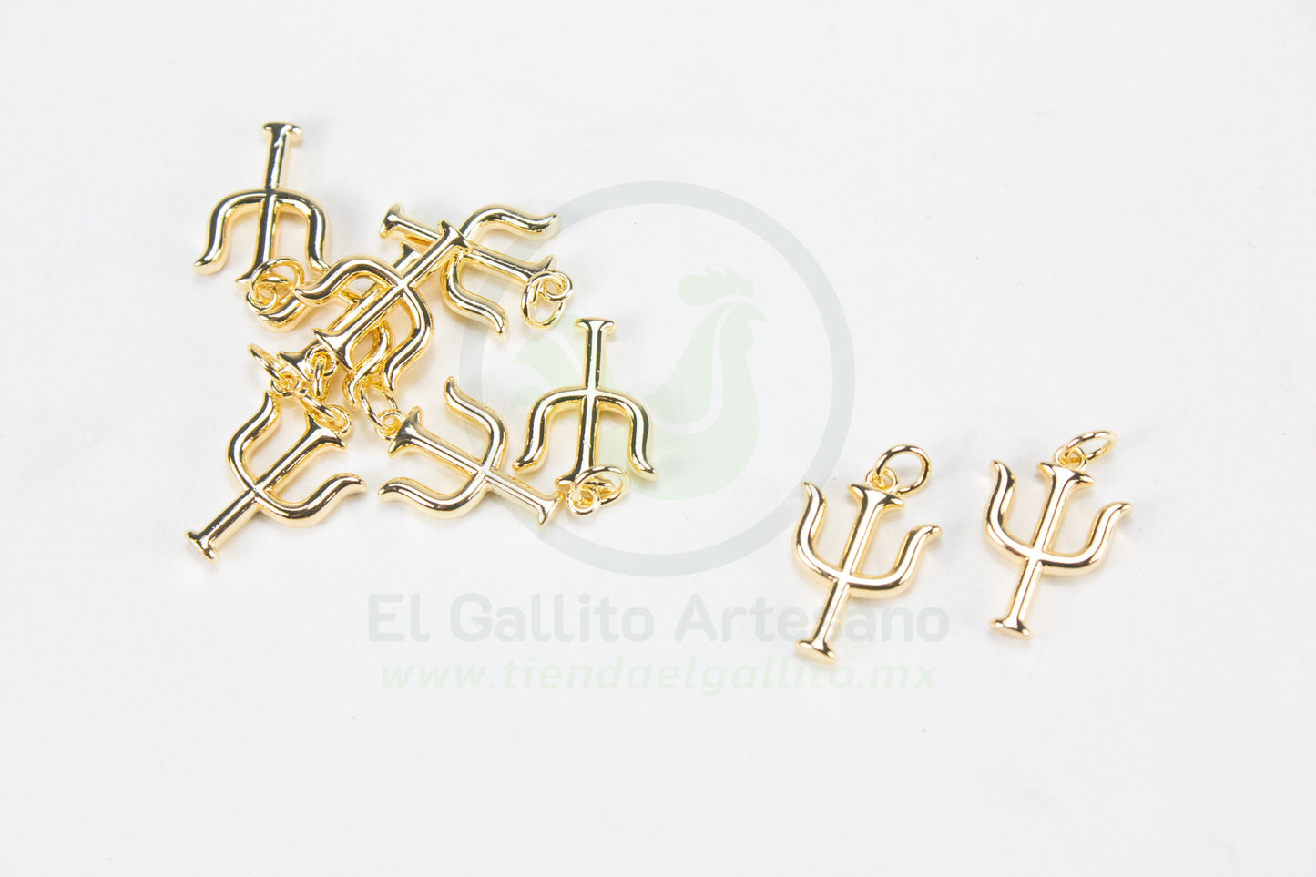 #737 Chapa de Oro - Dije Símbolo Psicología GR (PIEZA) (NUEVO)