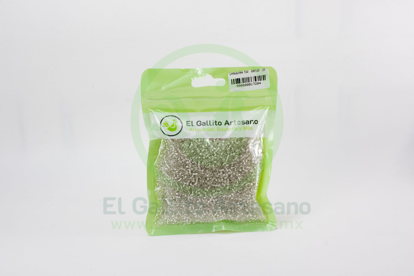 Chaquira 100-Gr120-21 | Plata Semi Trans