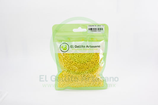Chaquira 100-Gr120-122 | Amarillo Semi AB Perla