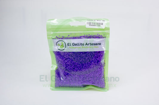 Chaquira 100-Gr120-135B | Morado Trans