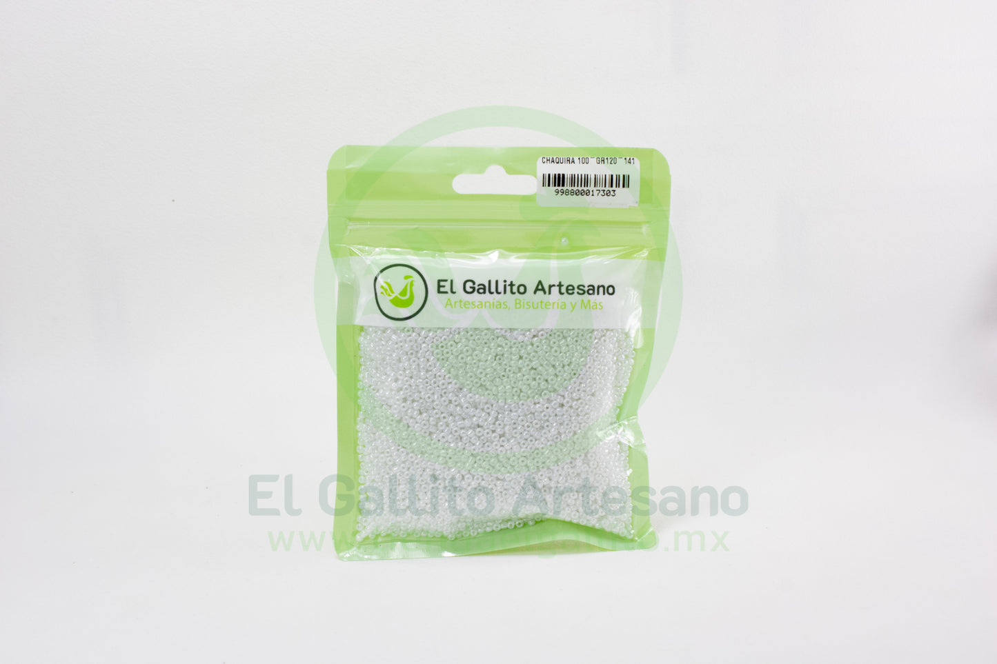 Chaquira 100-Gr120-141 | Blanco Trans Perla