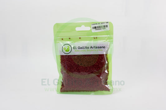 Chaquira 100-Gr120-M5B | Rojo Trans Opaco