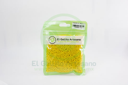 Chaquira 100-Gr120-L-2 | Amarillo Mate
