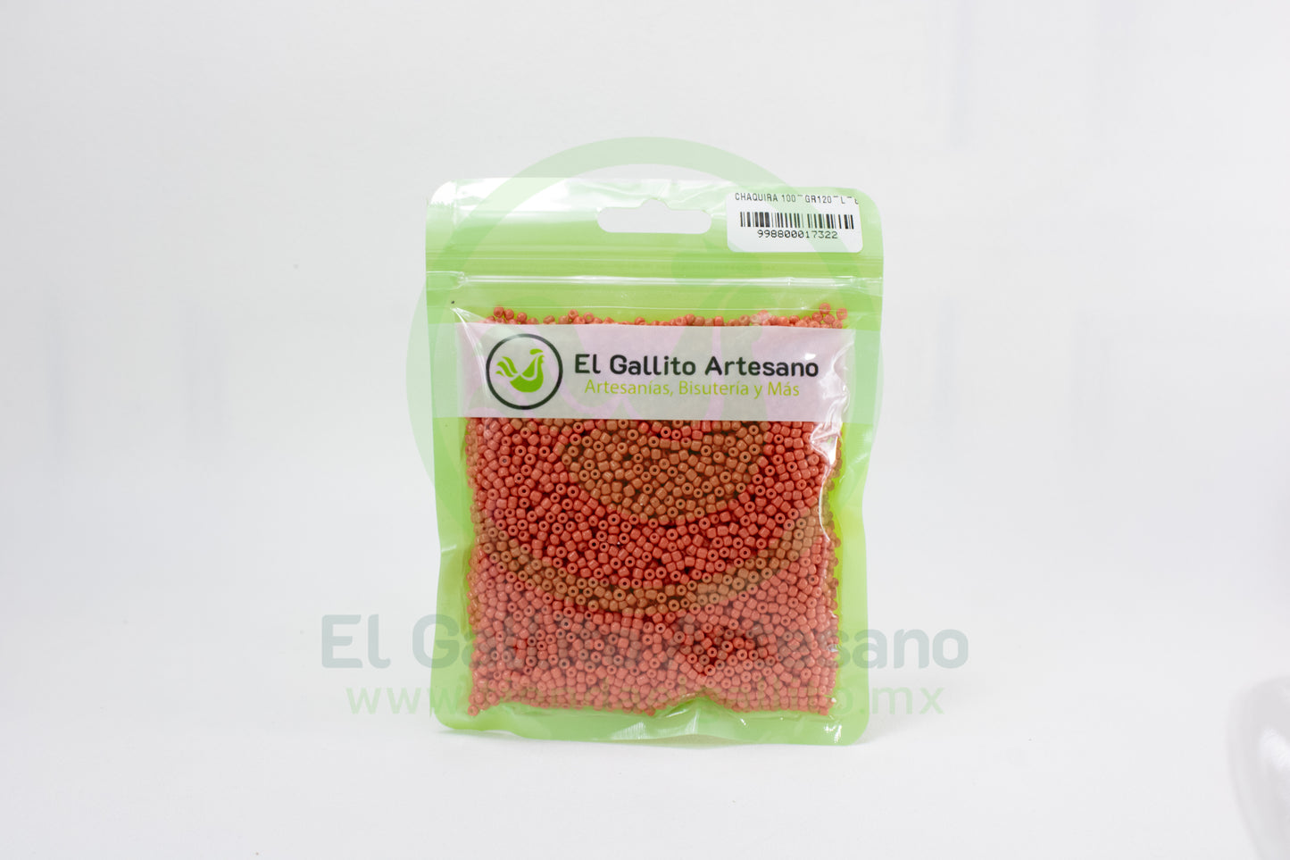 Chaquira 100-Gr120-L-8 | Naranja Oscuro