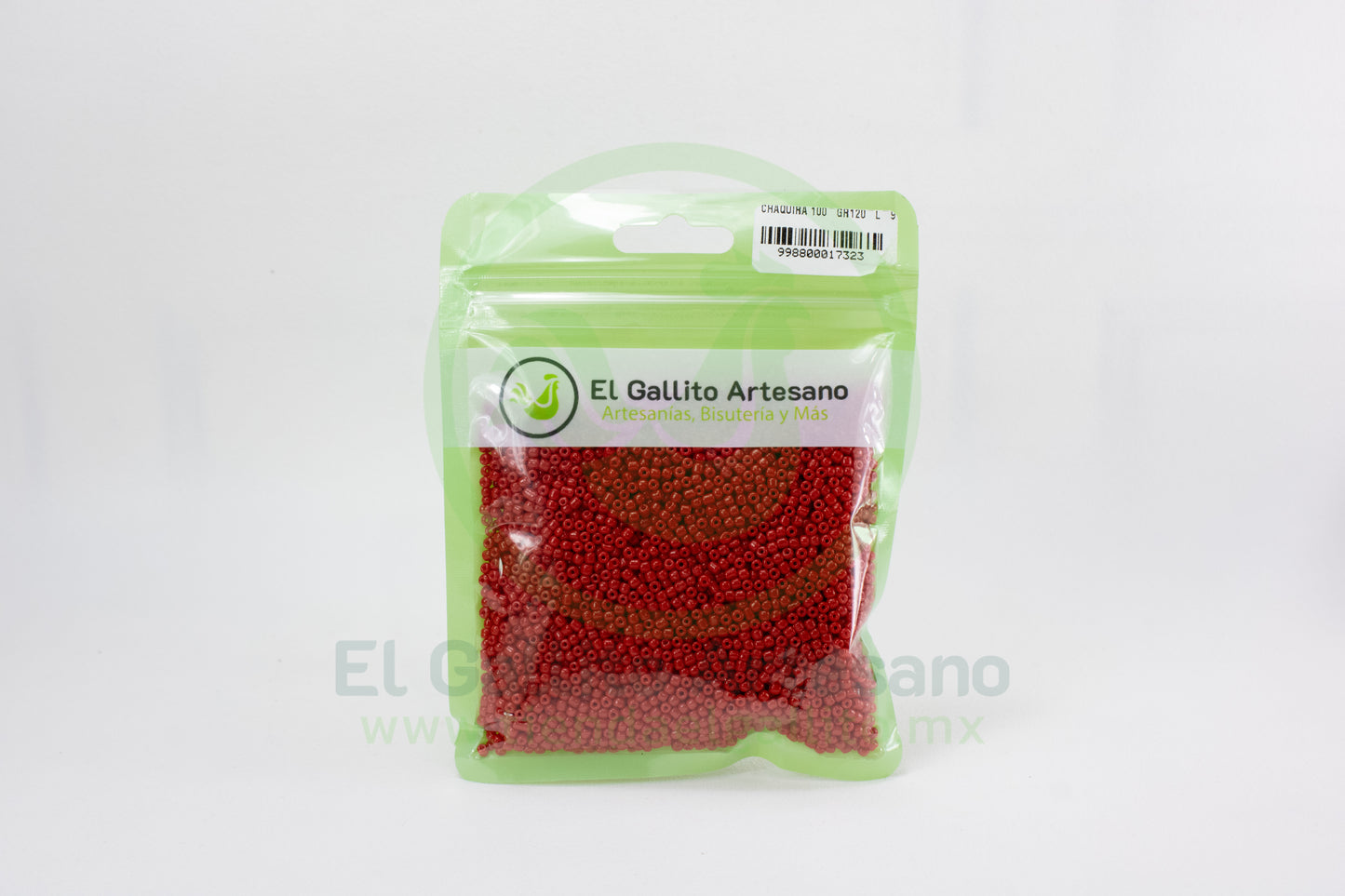 Chaquira 100-Gr120-L-9 | Rojo Claro