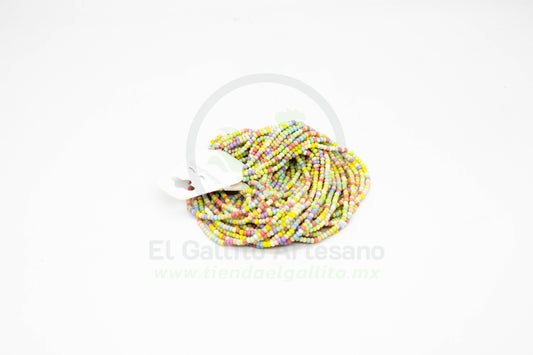 Chaquira Calibrada Mix Pastel - 10Pzs