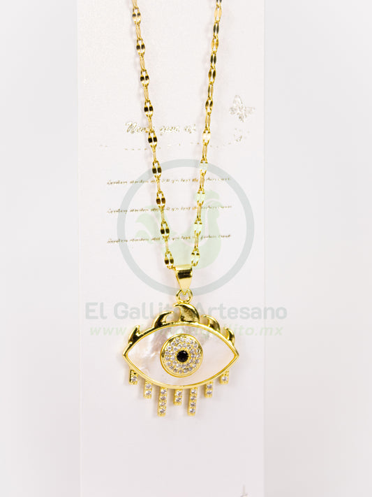 Collar 24-4 MD8 | Ojo Blanco Perla