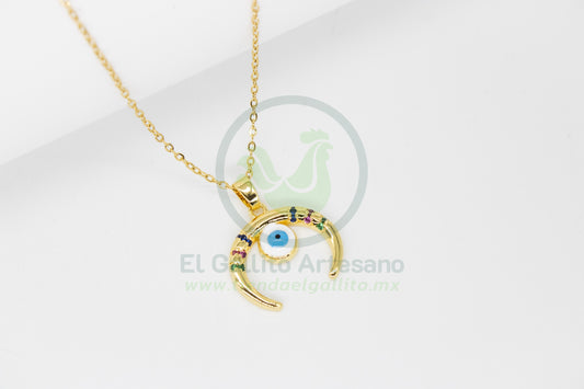 Collar Cobre MD09 | Cuerno con Ojo