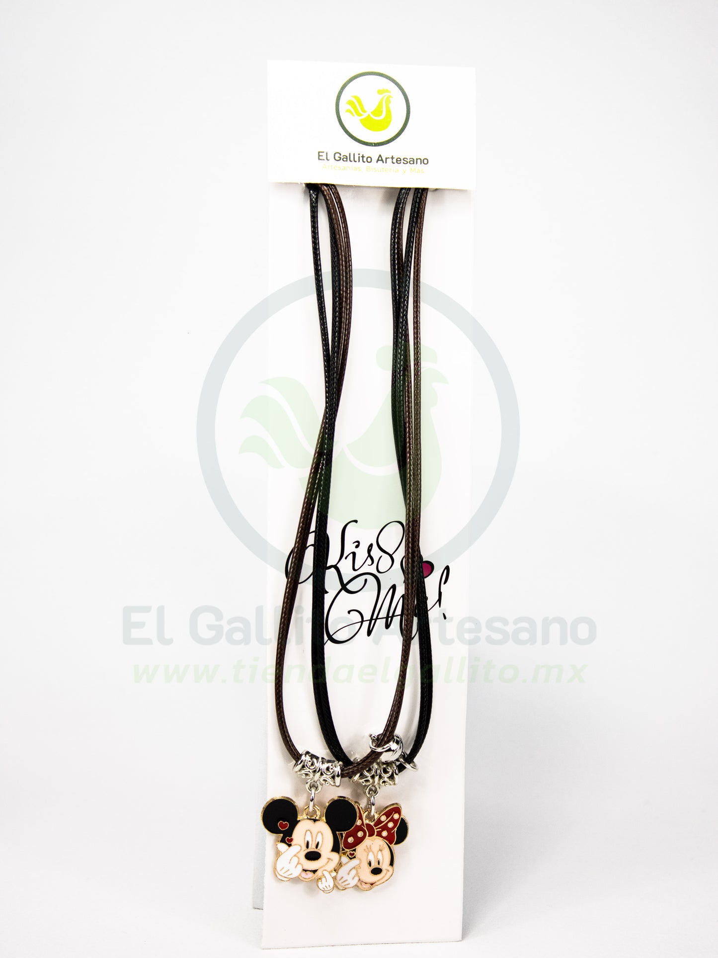 Collar Pareja 24-4 MD31 | Mickey y Minnie Corazón Coreano