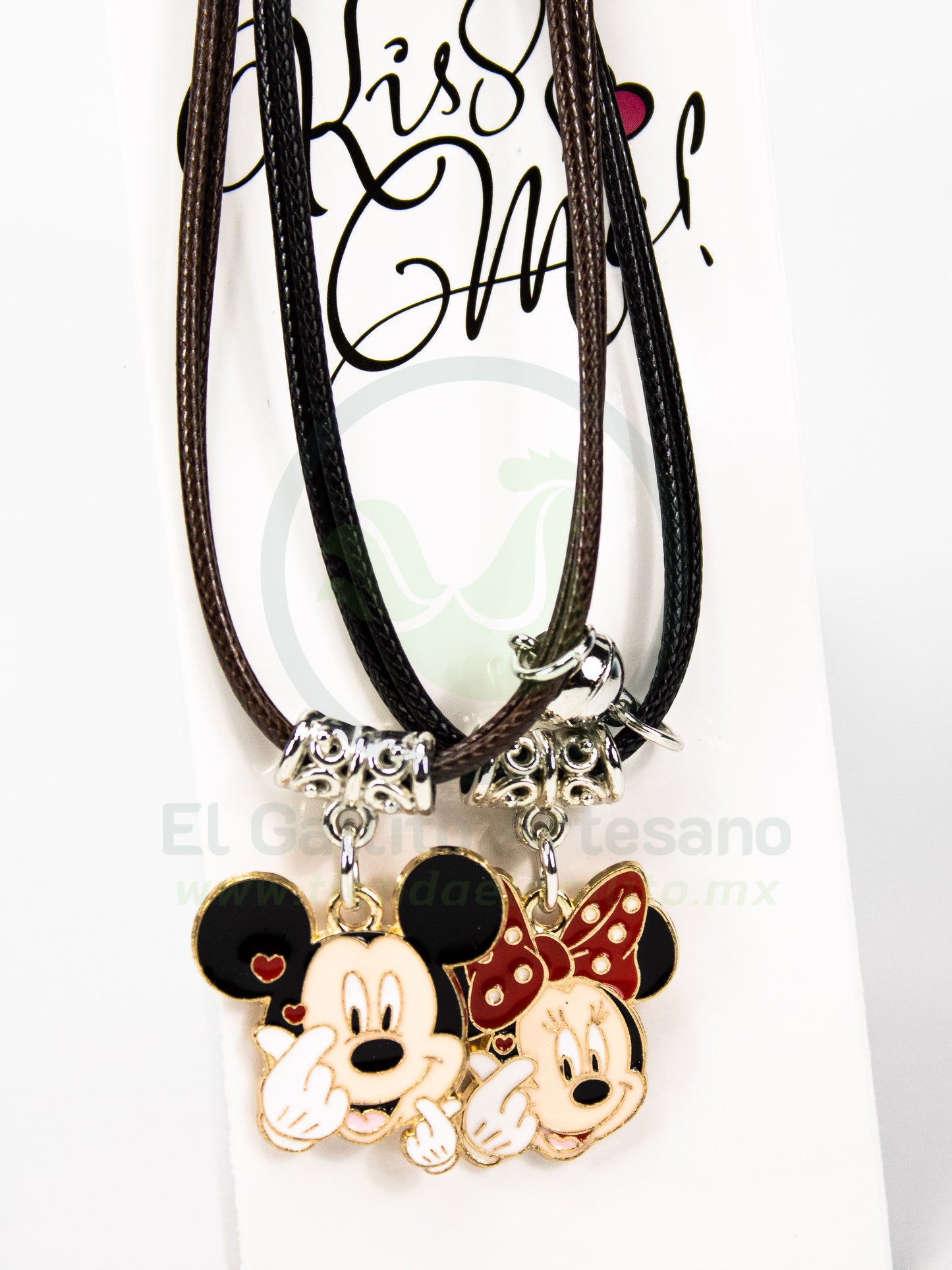 Collar Pareja 24-4 MD31 | Mickey y Minnie Corazón Coreano
