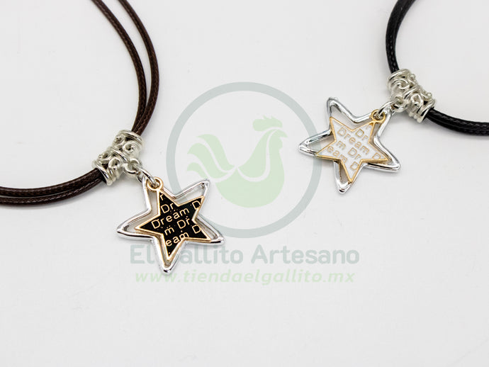 Collar Pareja MD03 | Estrella Dream B/N