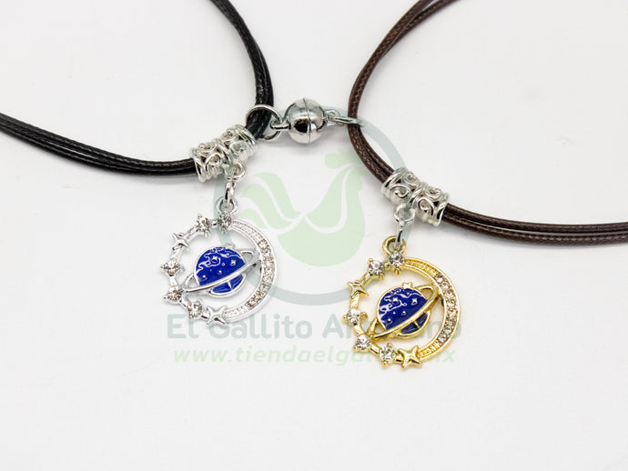 Collar Pareja MD05 | Saturno y Estrellas