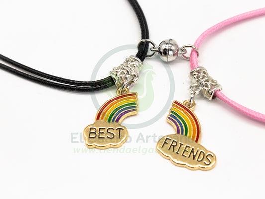 Collar Pareja MD11 | Best Friends Arcoiris