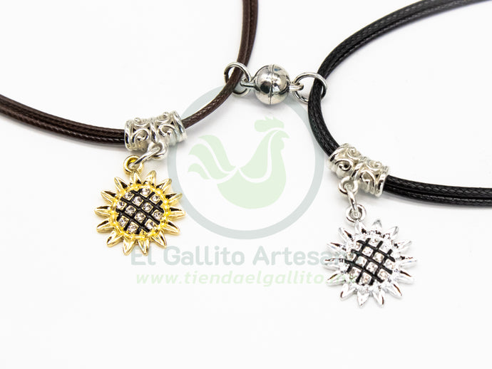 Collar Pareja MD17 | Girasol Dor/Plat