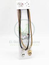 Cargar imagen en el visor de la galería, Collar Pareja MD19 | Oso Elegante Dor/Plat
