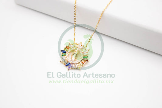 Collar Vivi 03 Zirconia Virgen Estrella Grande Colores