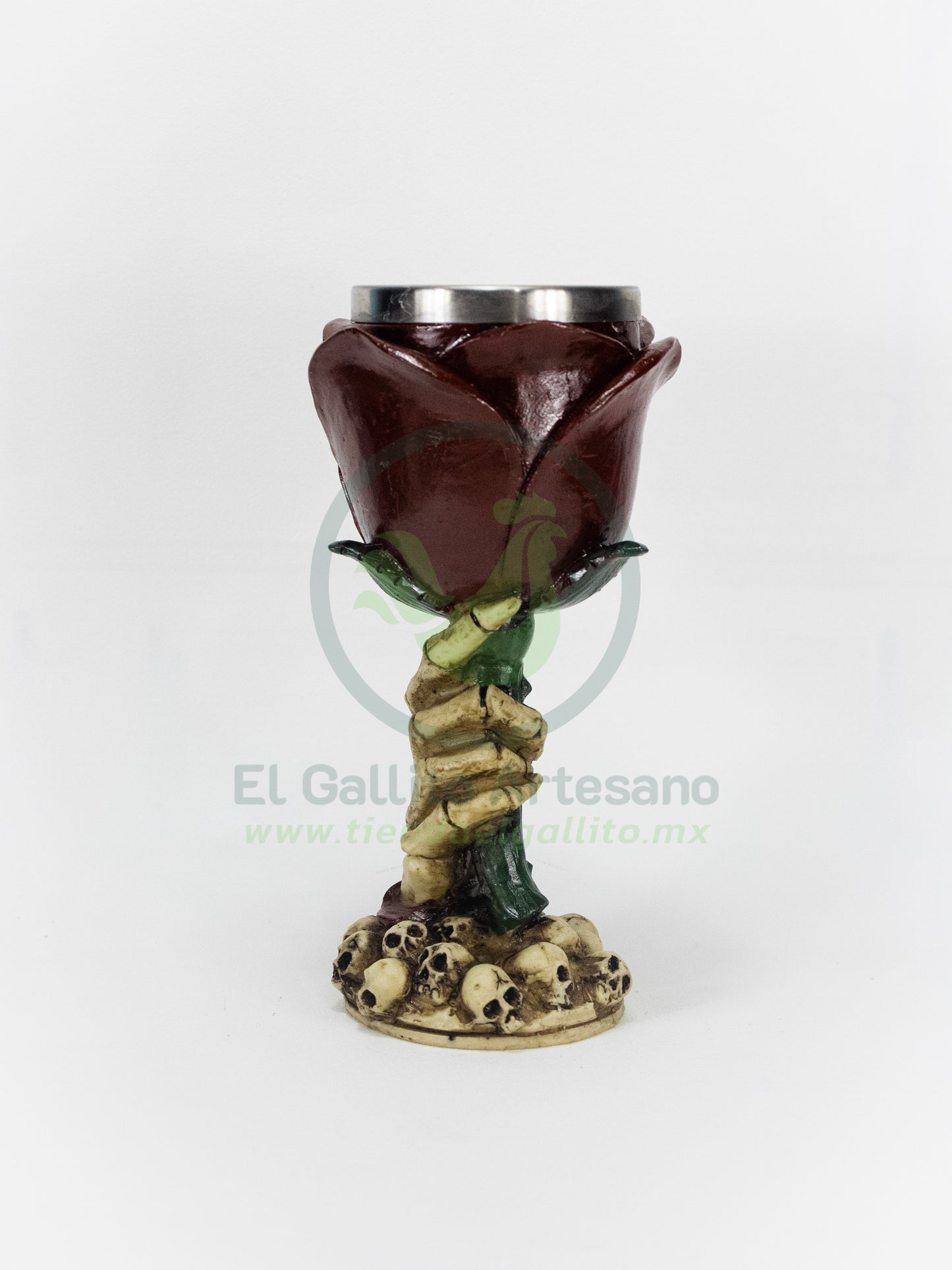 Copa 25-1 #1 | Mano Esqueleto Rosa Roja