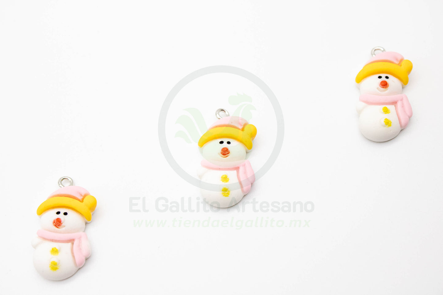 Muñeco de Nieve Gorro - Dije Acrílico Navidad