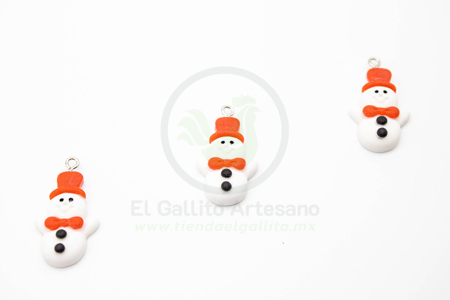 Muñeco de Nieve Sombrero - Dije Acrílico Navidad