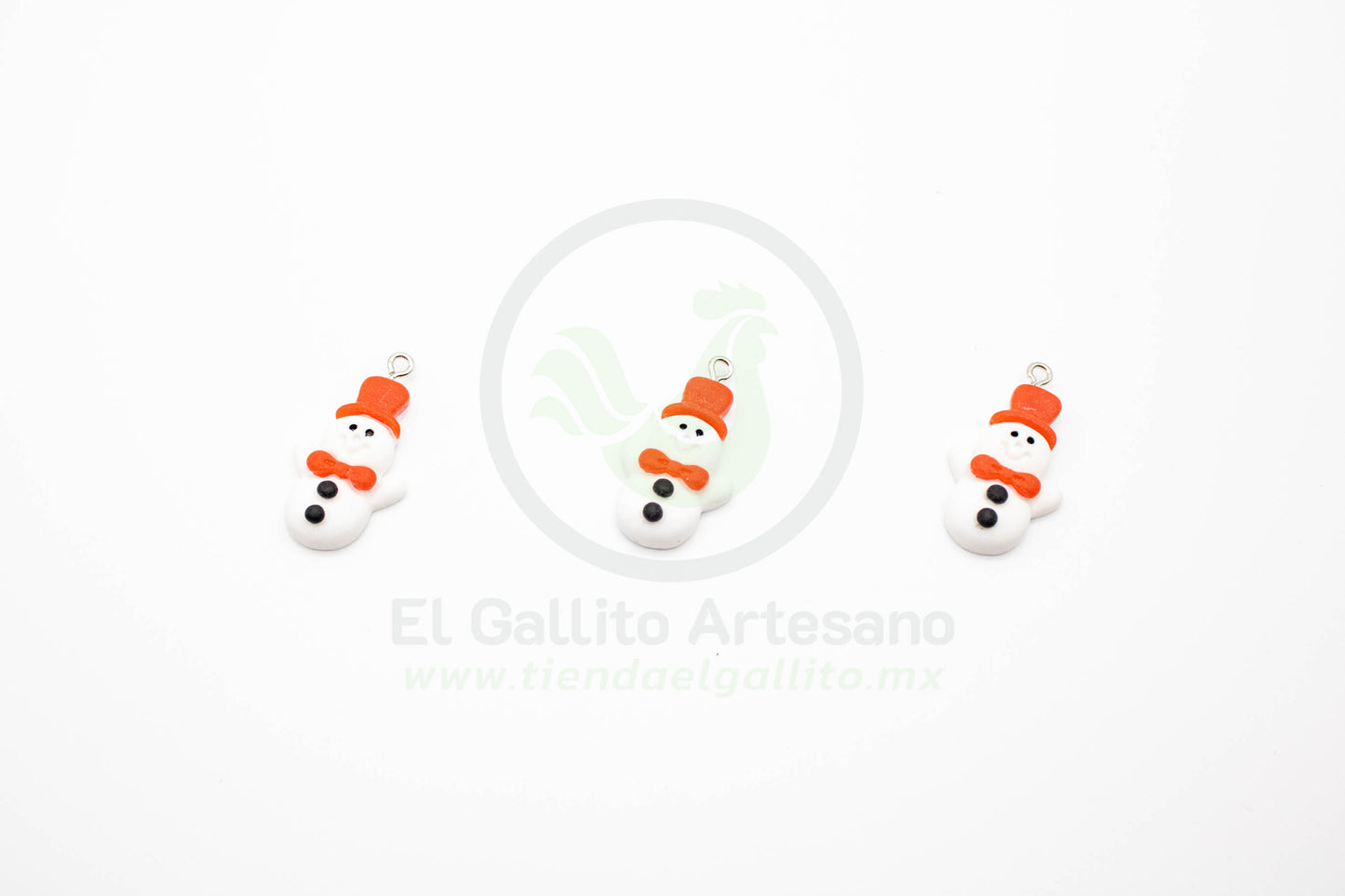 Muñeco de Nieve Sombrero - Dije Acrílico Navidad