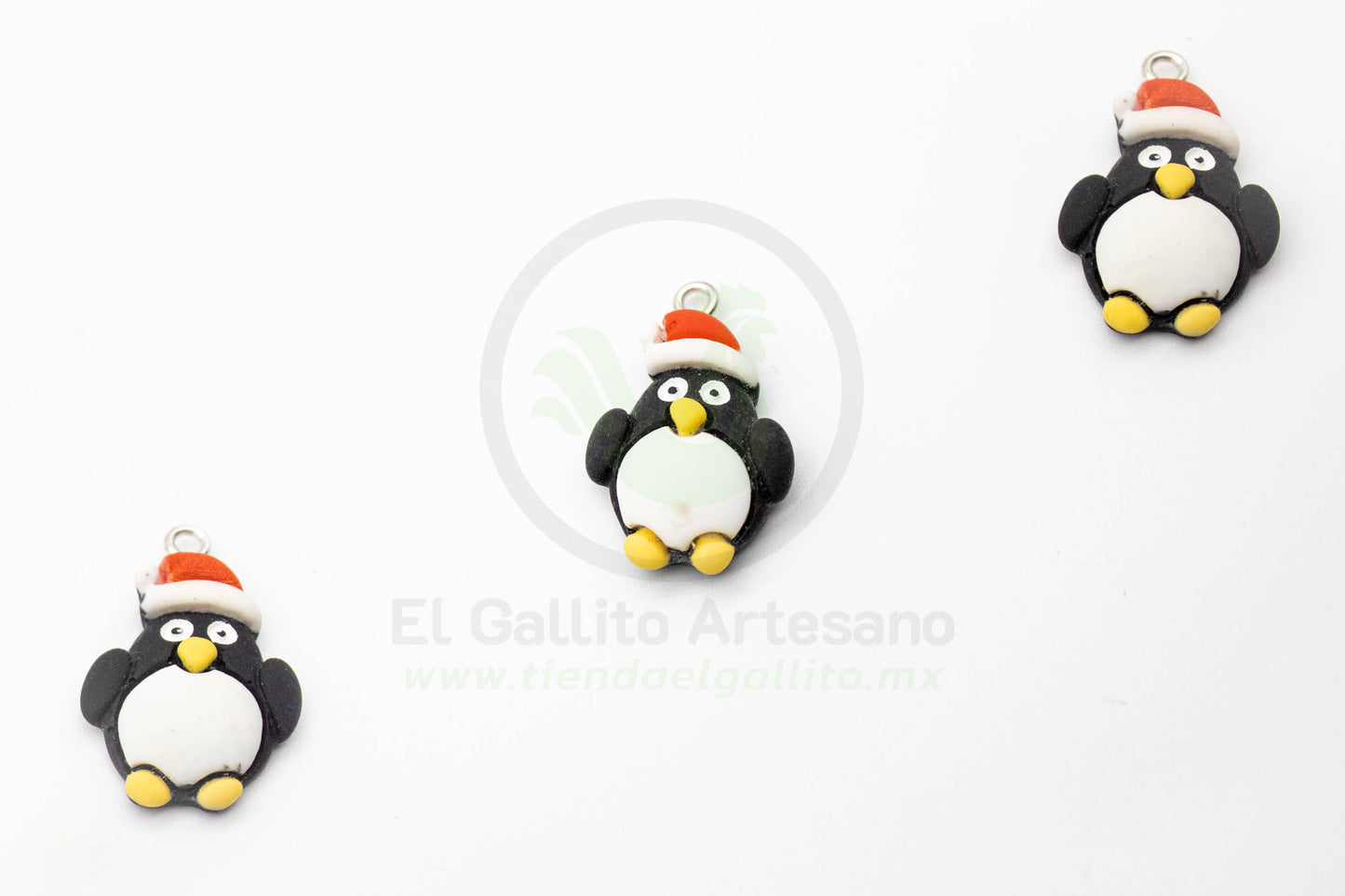 Pingüino Gorro - Dije Acrílico Navidad