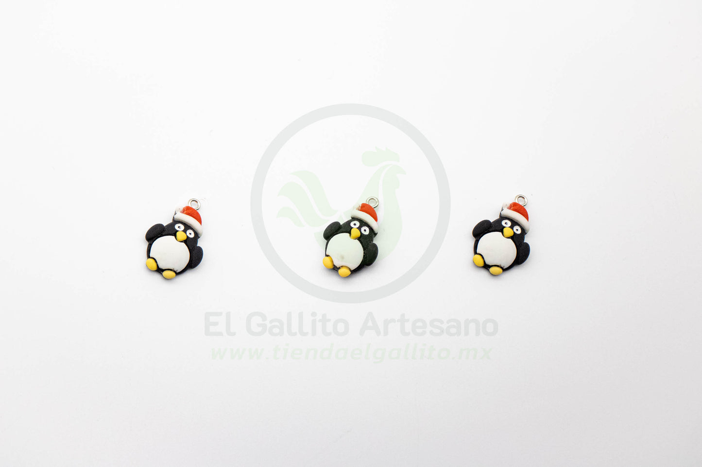 Pingüino Gorro - Dije Acrílico Navidad