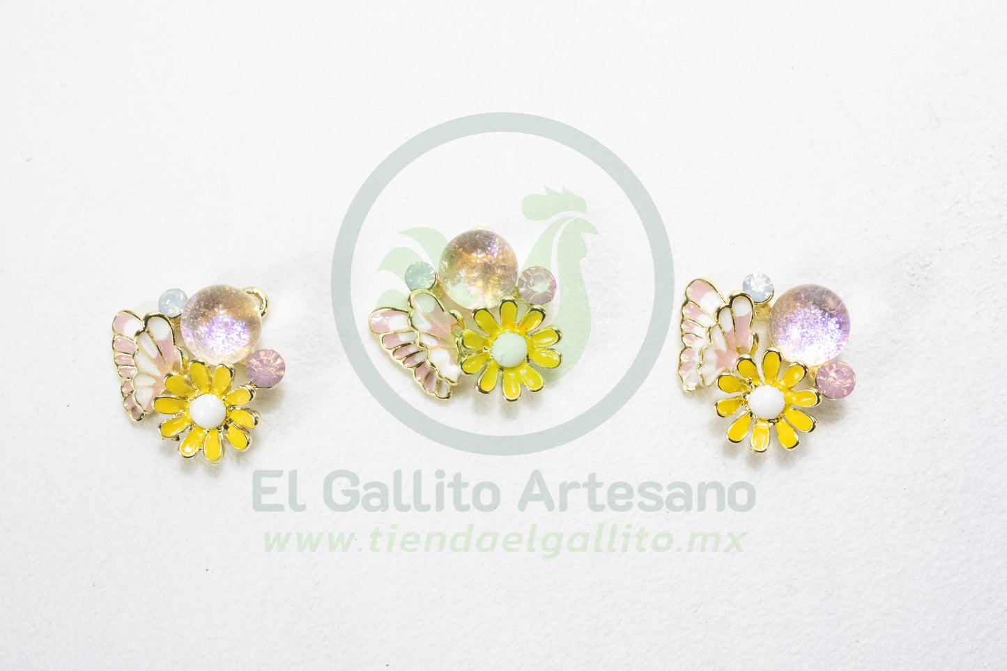 Dije #4 Esmaltado | Bola Flor Color