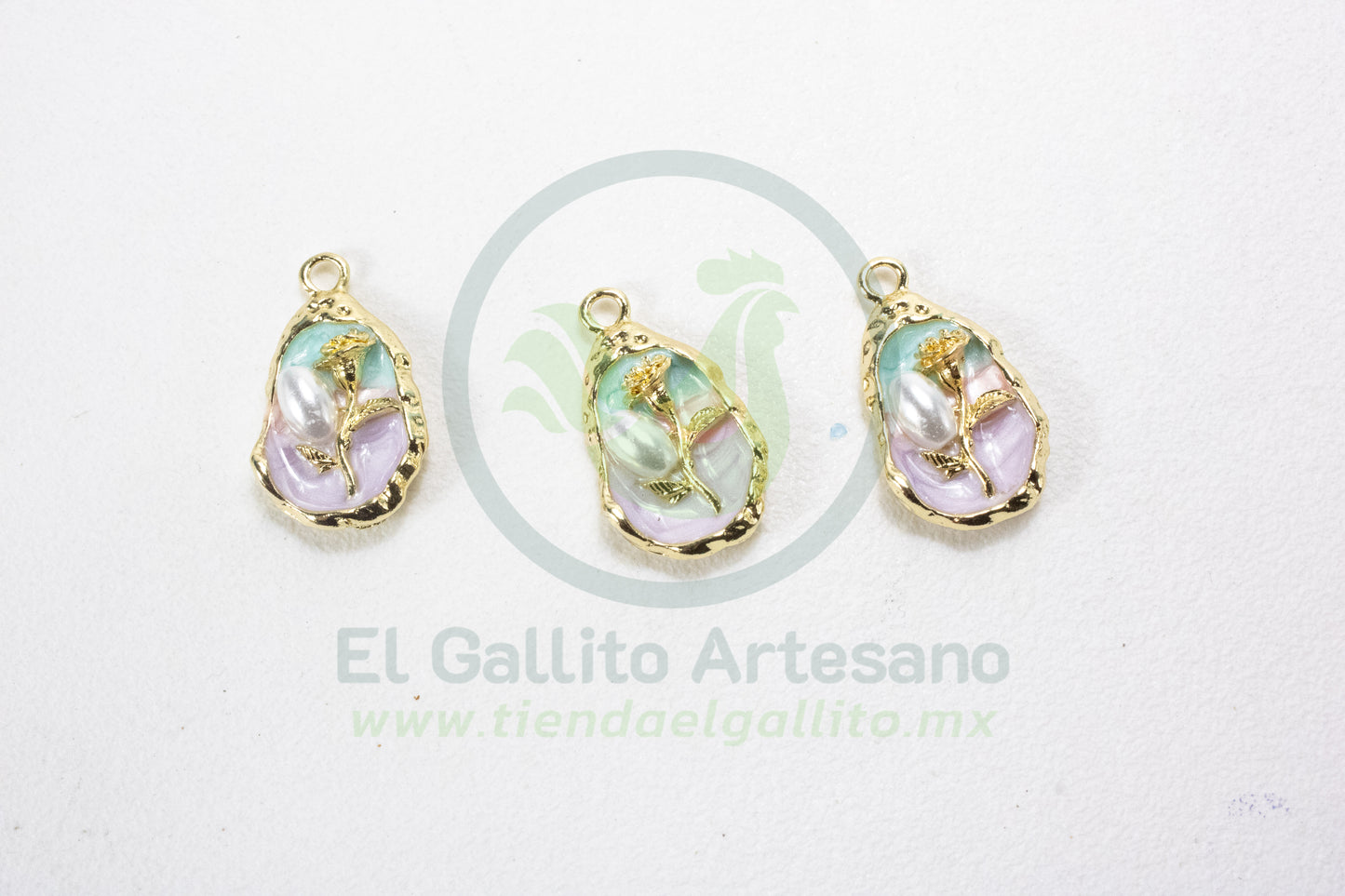 Dije #4 Esmaltado | Gota Dorada Color