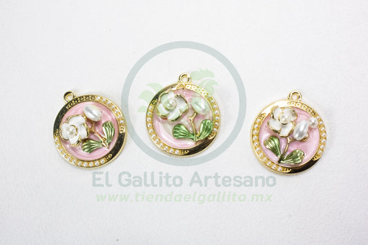 Dije #4 Esmaltado | Margarita Fondo