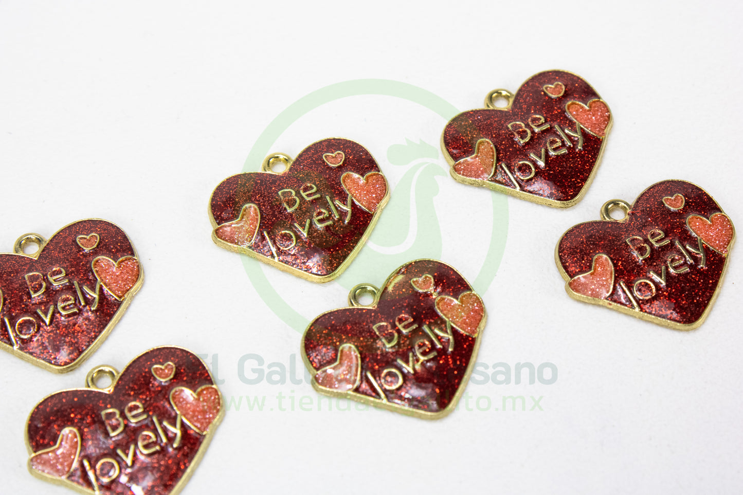 Dije #5 Esmaltado | Corazon "Be Lovely"