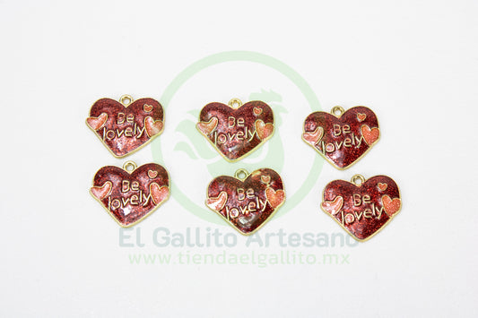 Dije #5 Esmaltado | Corazon "Be Lovely"
