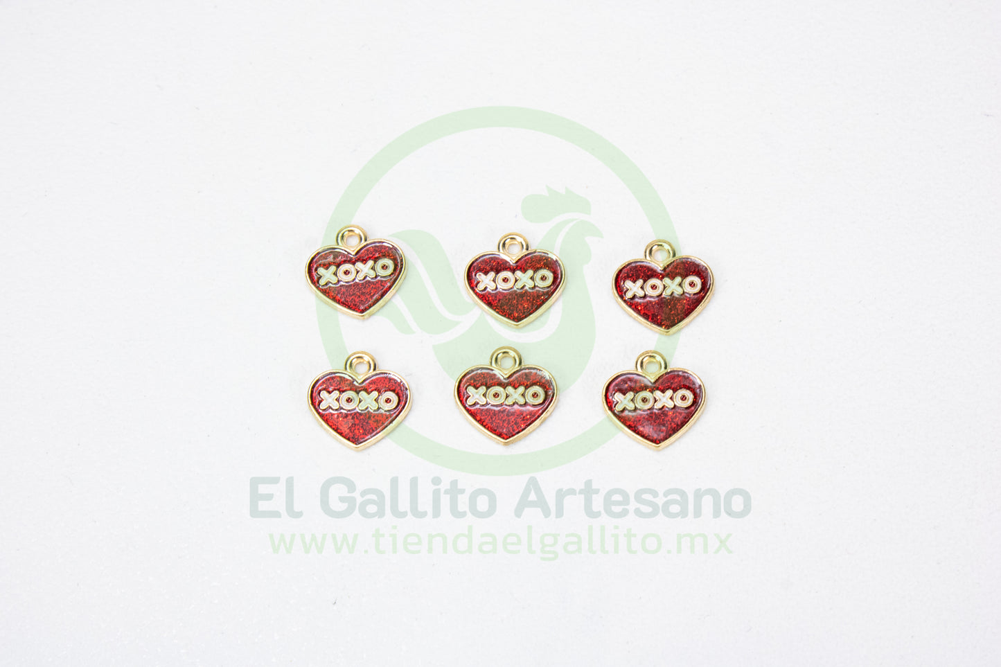 Dije #5 Esmaltado | Corazón XOXO