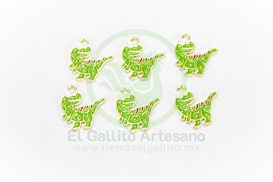 Dije #5 Esmaltado | Dinosaurio Colores