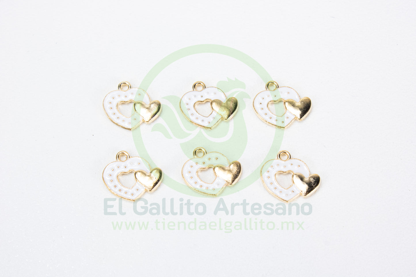 Dije #5 Esmaltado | Duo Corazón Colores