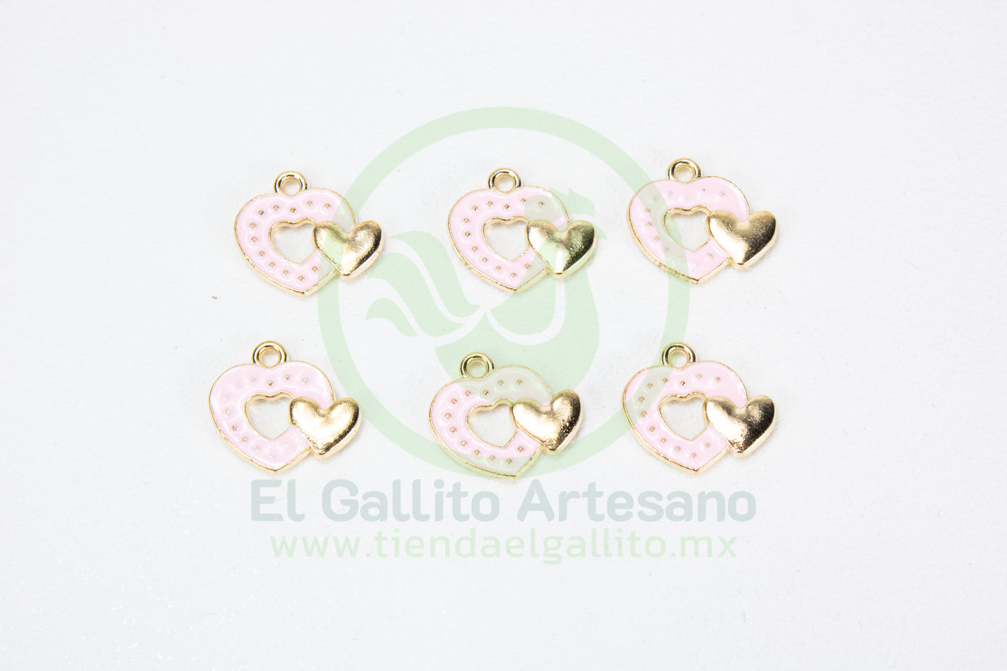 Dije #5 Esmaltado | Duo Corazón Colores