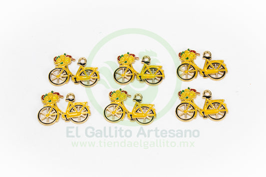 Dije #5 Esmaltado | Bicicleta Naranja