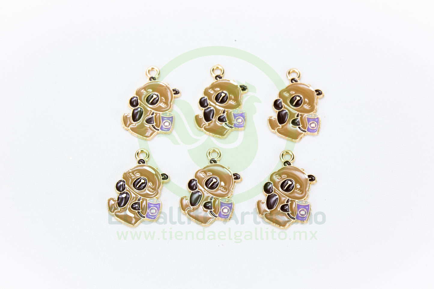 Dije #5 Esmaltado | Capibara Feliz Colores