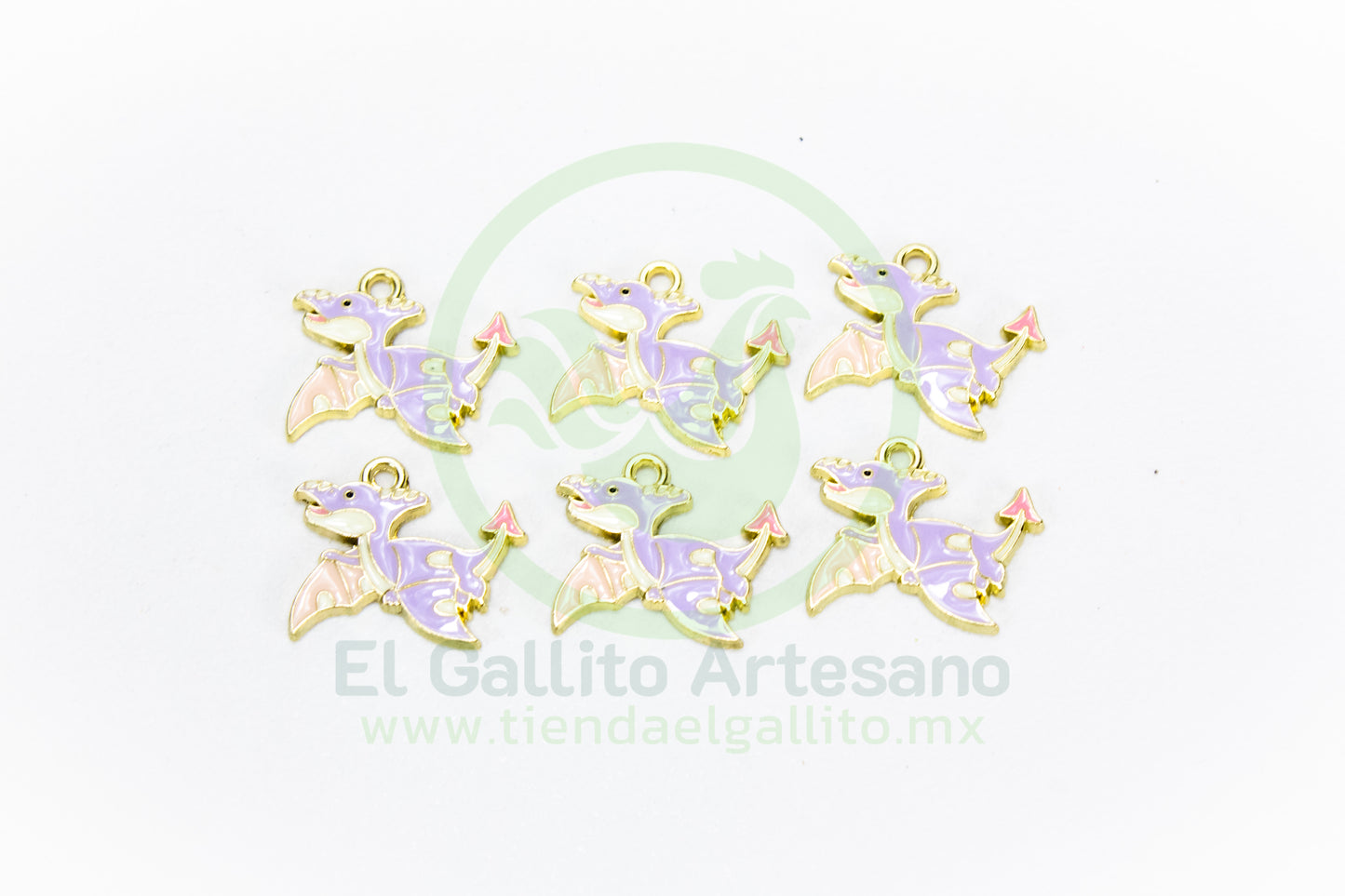 Dije #5 Esmaltado | Dinosaurio Colores