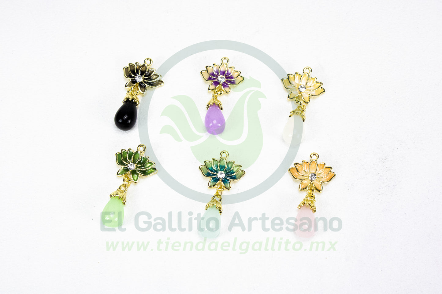 Dije Flor Loto y Gota