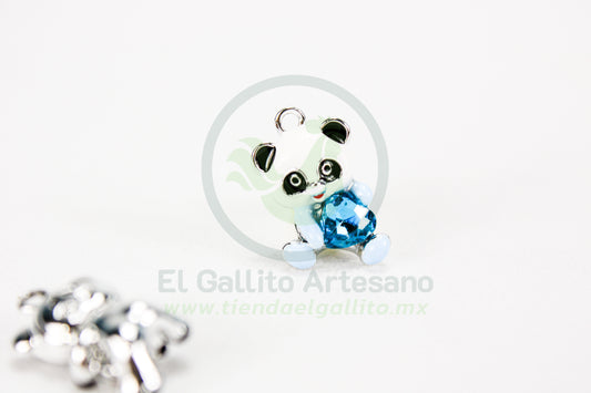 Panda Corazón | Dije Esmaltado Mini