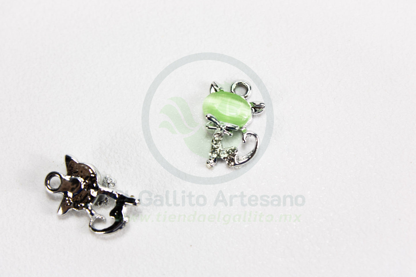 Gato Plat. | Dije Esmaltado Mini