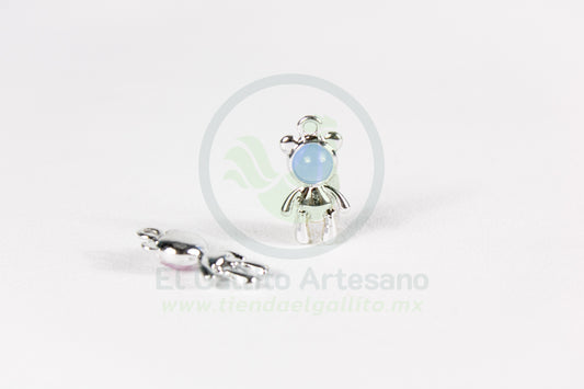 Oso Plat. | Dije Esmaltado Mini