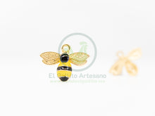 Cargar imagen en el visor de la galería, Abeja Sencilla Grande - Dije Metal
